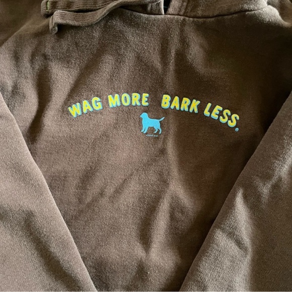 Y2K Cloud Star ‘Wag More Bark Less’ Brown Hoodie - Picture 4 of 6